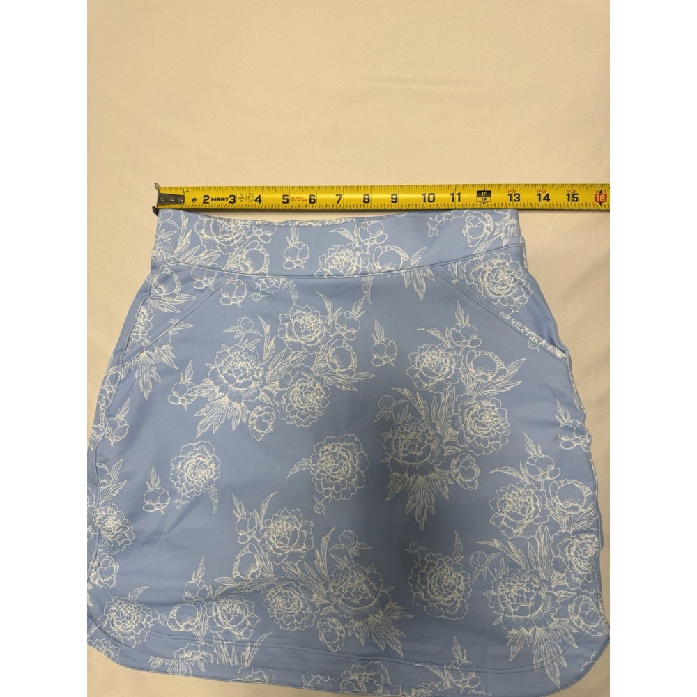 Peter Millar Women Size XS Floral Pattern Blue Golf UPS 50+ Skort MSRP $109 NWT - Picture 6 of 7